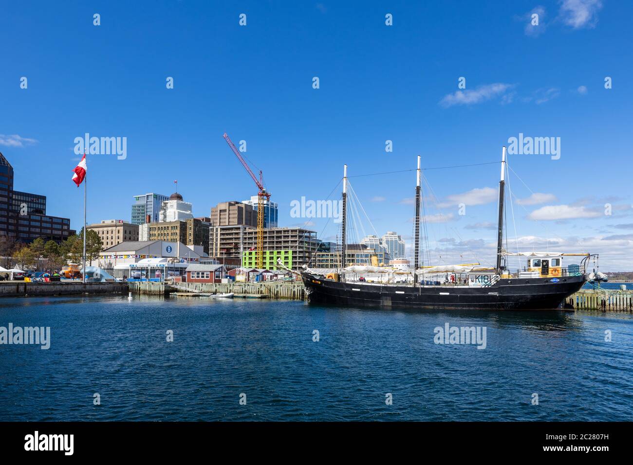 Voilier dans le port de Halifax au Canada Banque D'Images