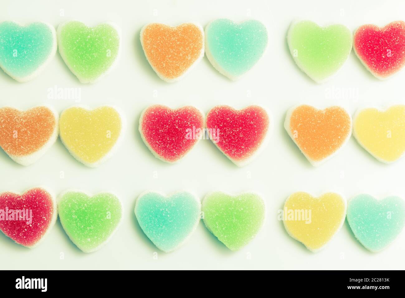 bonbons en forme de cœur sucré Banque D'Images