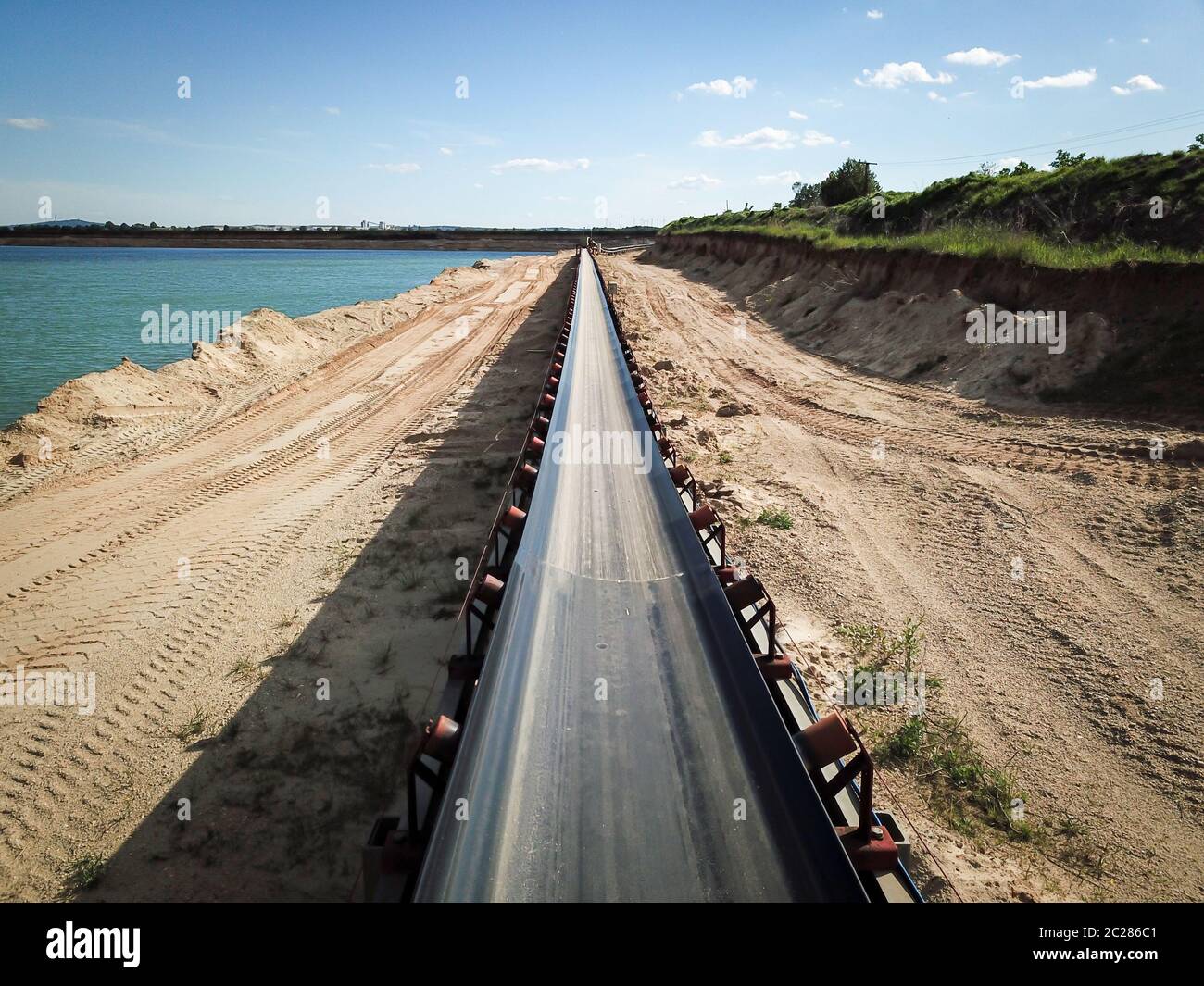 D'un drone sur une image gravel Banque D'Images