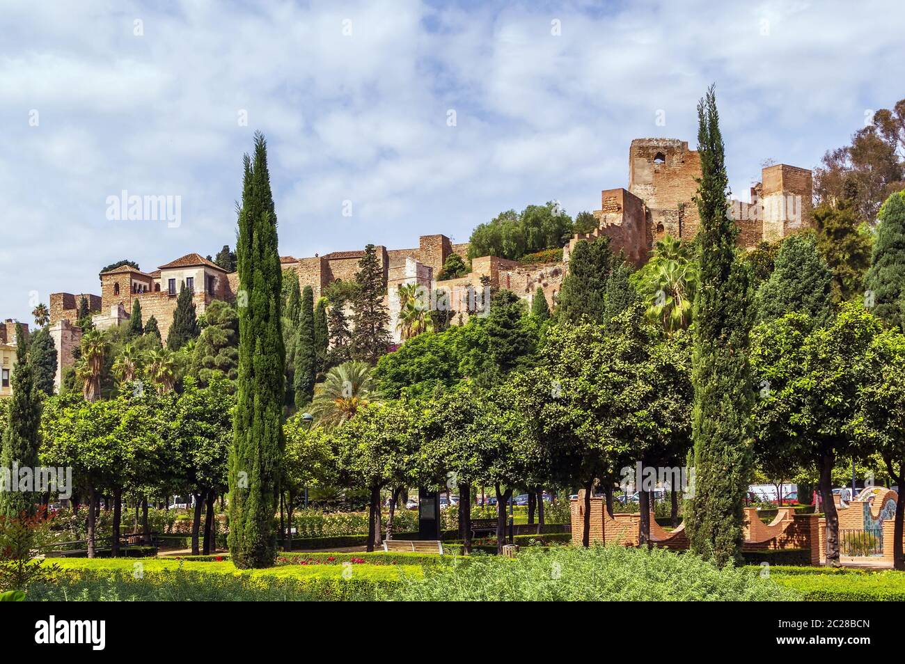 Alcazaba De Malaga, Espagne Banque D'Images