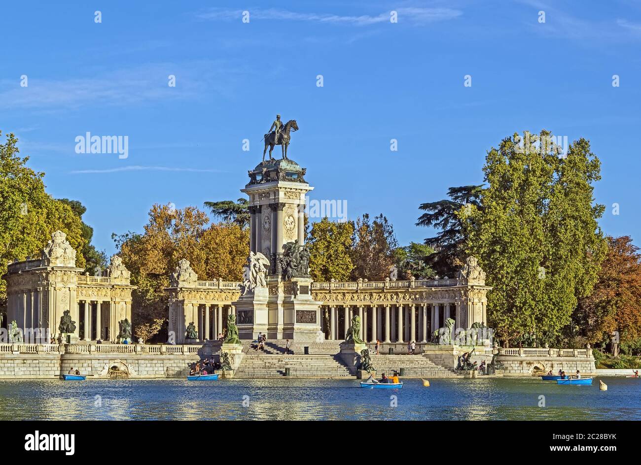 Monument à Alfonso XII, Madrid Banque D'Images