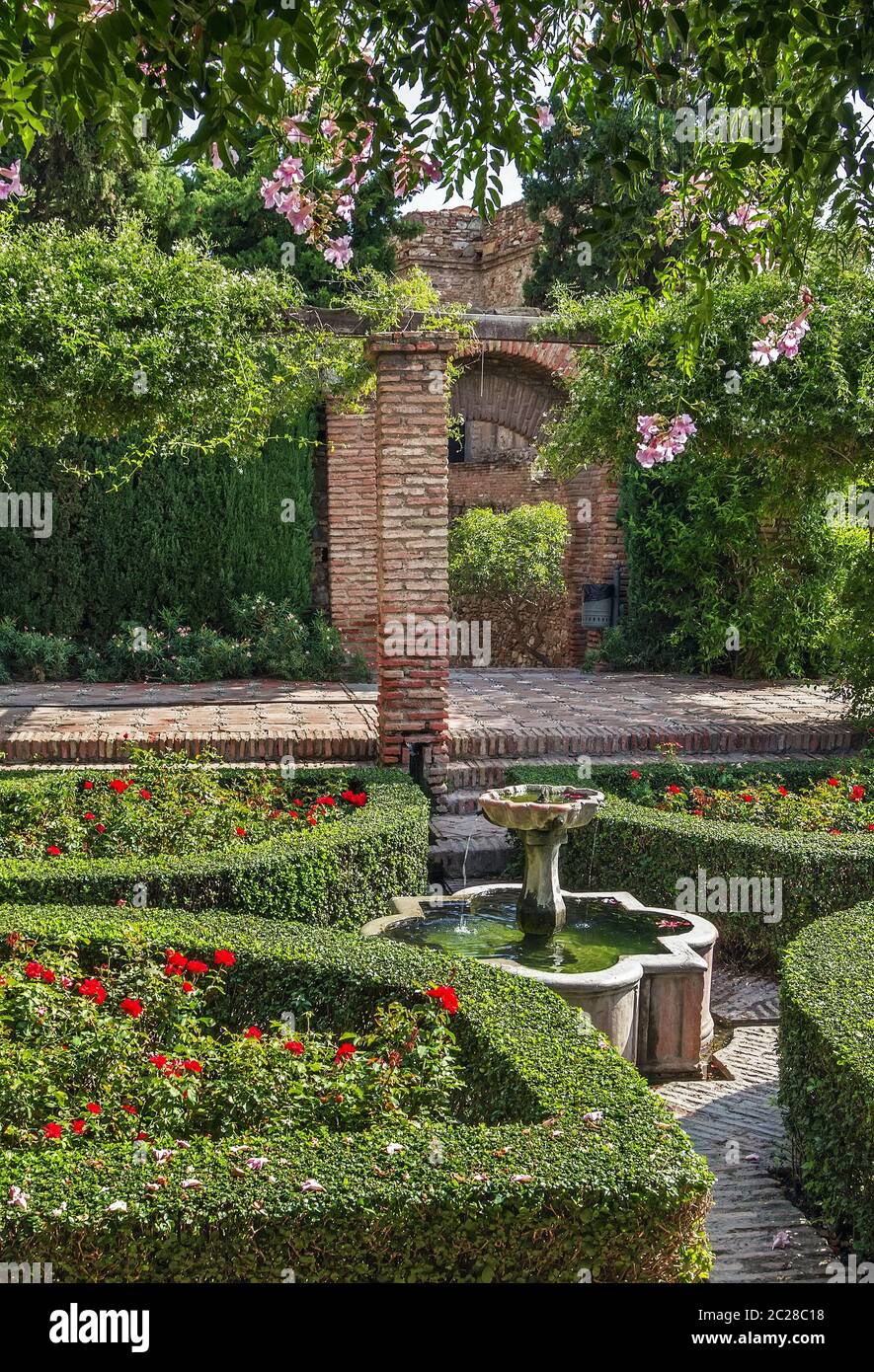Alcazaba De Malaga, Espagne Banque D'Images