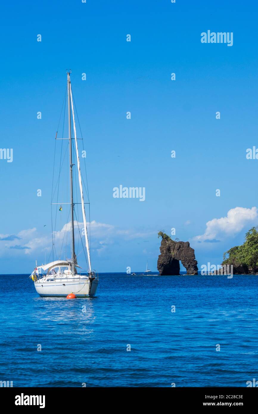 Saint-Vincent-et-les Grenadines dans la mer des Caraïbes Banque D'Images