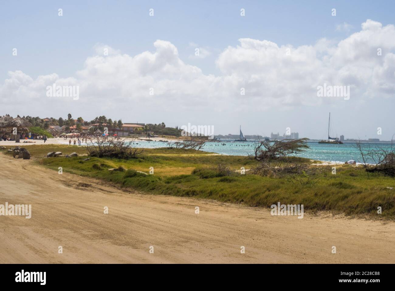Aruba à la plage d'Arashi sur les îles ABC Banque D'Images