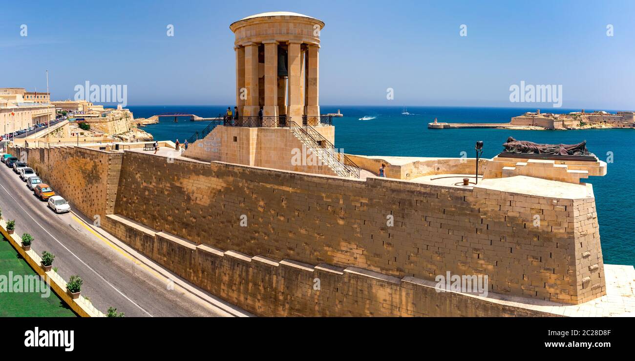 Siège Bell et siège de guerre à la Valette, capitale de Malte Banque D'Images