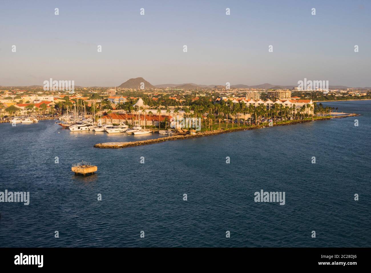 Mer des Caraïbes, Aruba - ville d'Oranjestad Banque D'Images