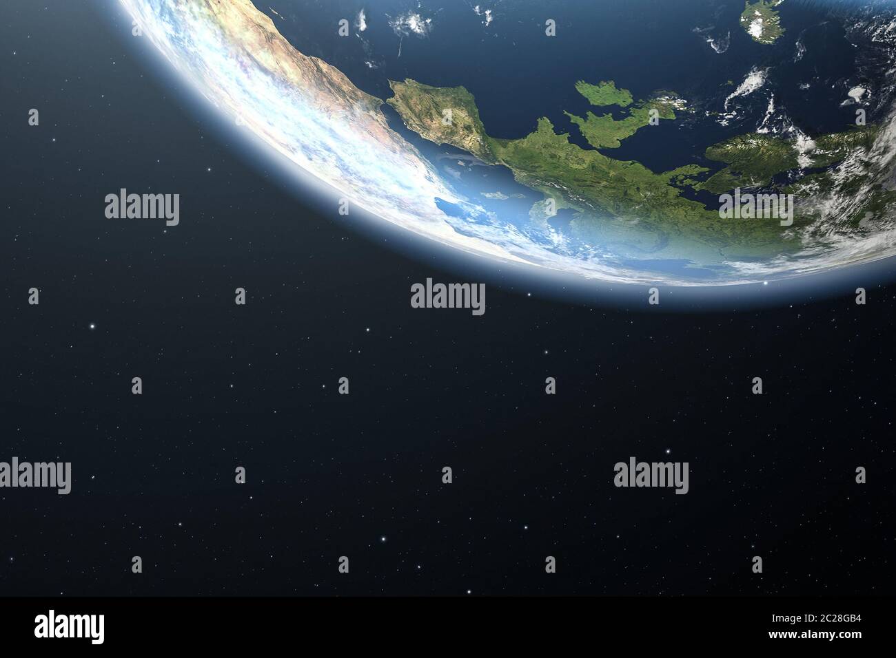 vue sur l'espace terrestre europe Banque D'Images