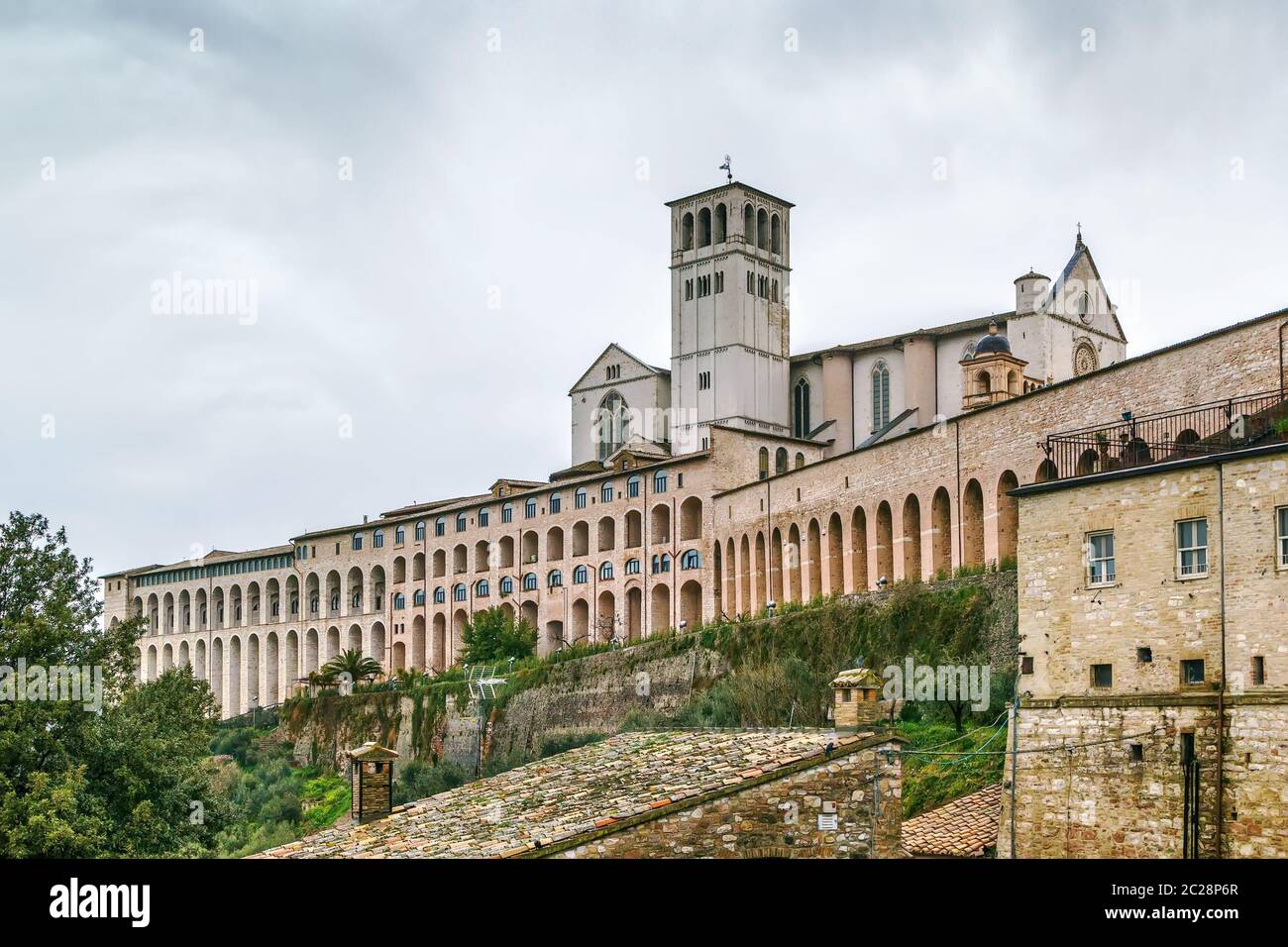Basilique Saint François d'Assise, Italie Banque D'Images