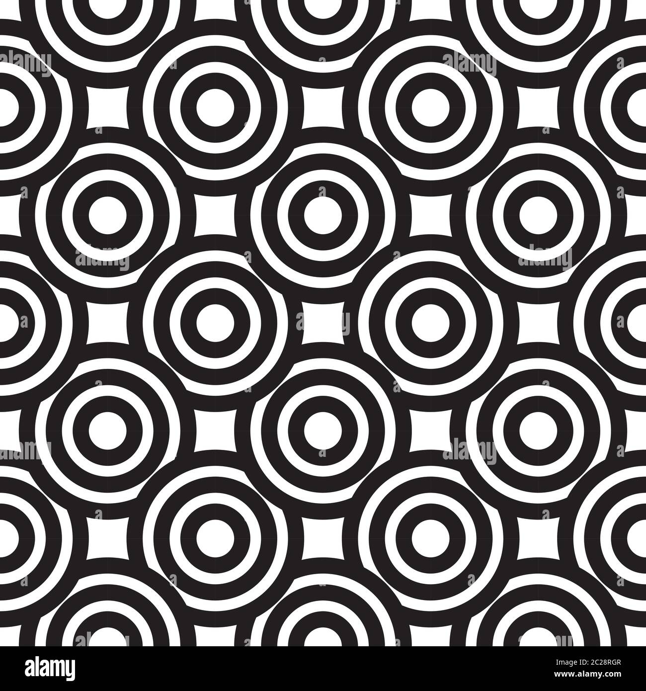Noir et blanc simple sans couture avec cercles pour le textile, le tissu, le papier peint, l'impression, le papier d'emballage. Illustration vectorielle Illustration de Vecteur