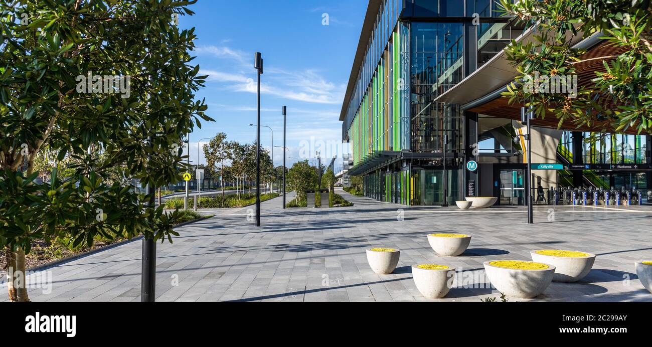 La ligne de métro Rapidt Transit du Nord-Ouest de Sydney Banque D'Images