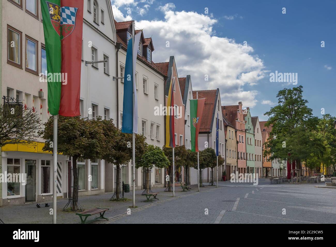 rue à Weiden dans le der Oberpfalz, Allemagne Banque D'Images