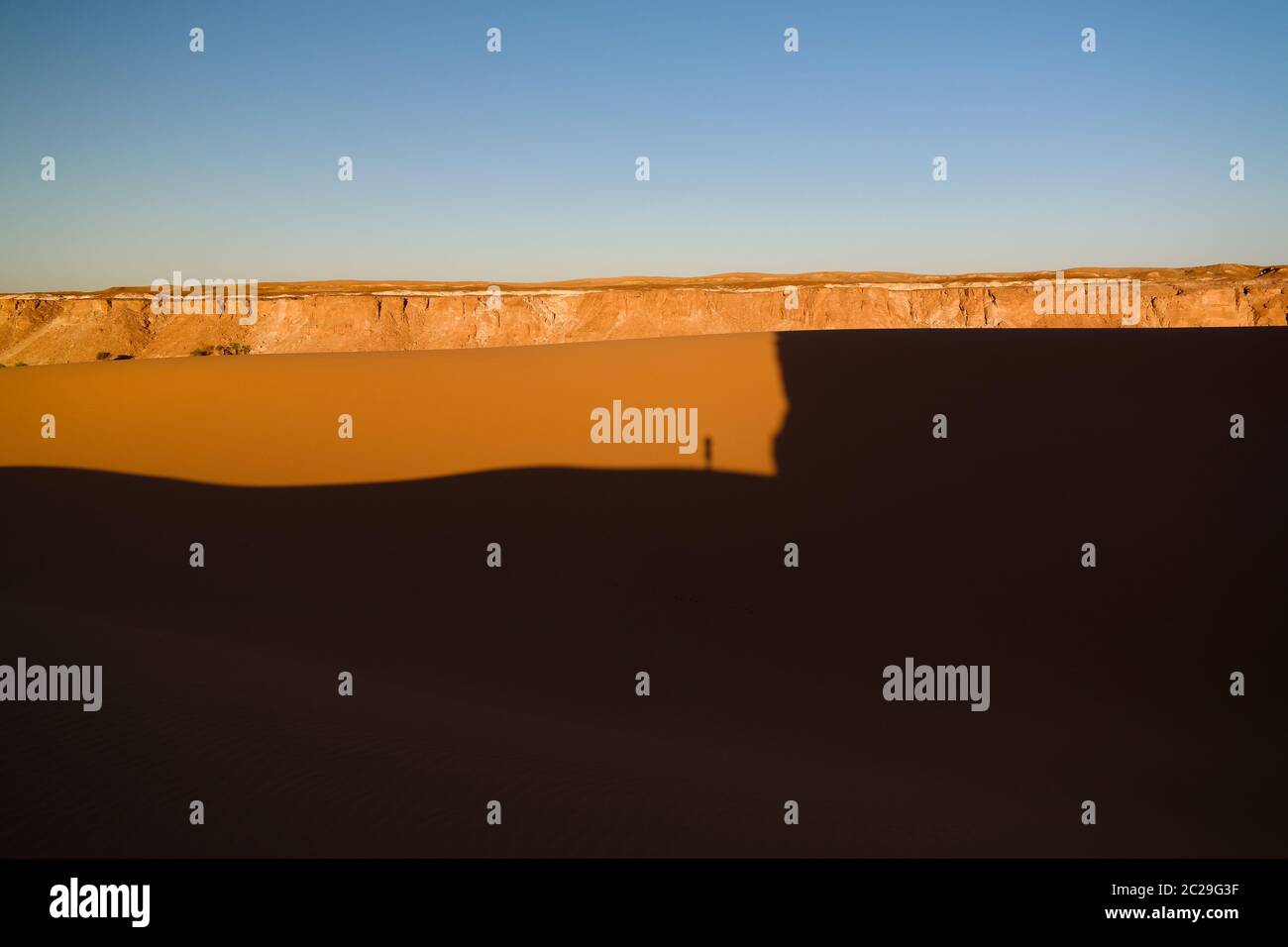 Paysage aérien panoramique près du lac Boukkou groupe de lacs d'Ounianga Serir à l'Ennedi, Tchad Banque D'Images