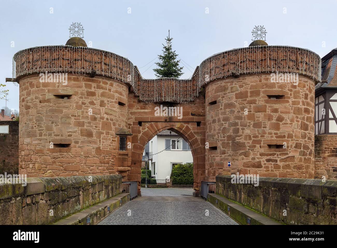 Porte de Jérusalem, Budingen, Allemagne Banque D'Images