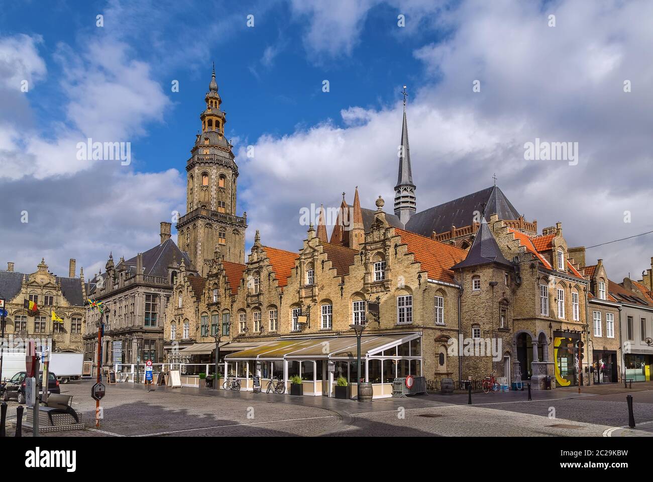 Place du marché, Veurne, Belgique Banque D'Images