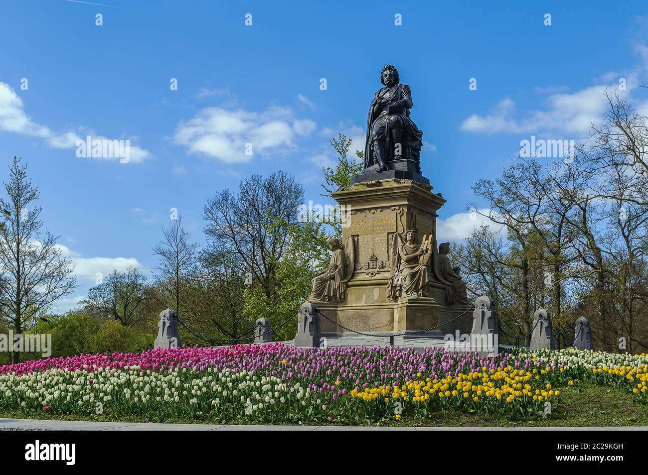 Monument Joost van den Vondel, Amsterdam Banque D'Images