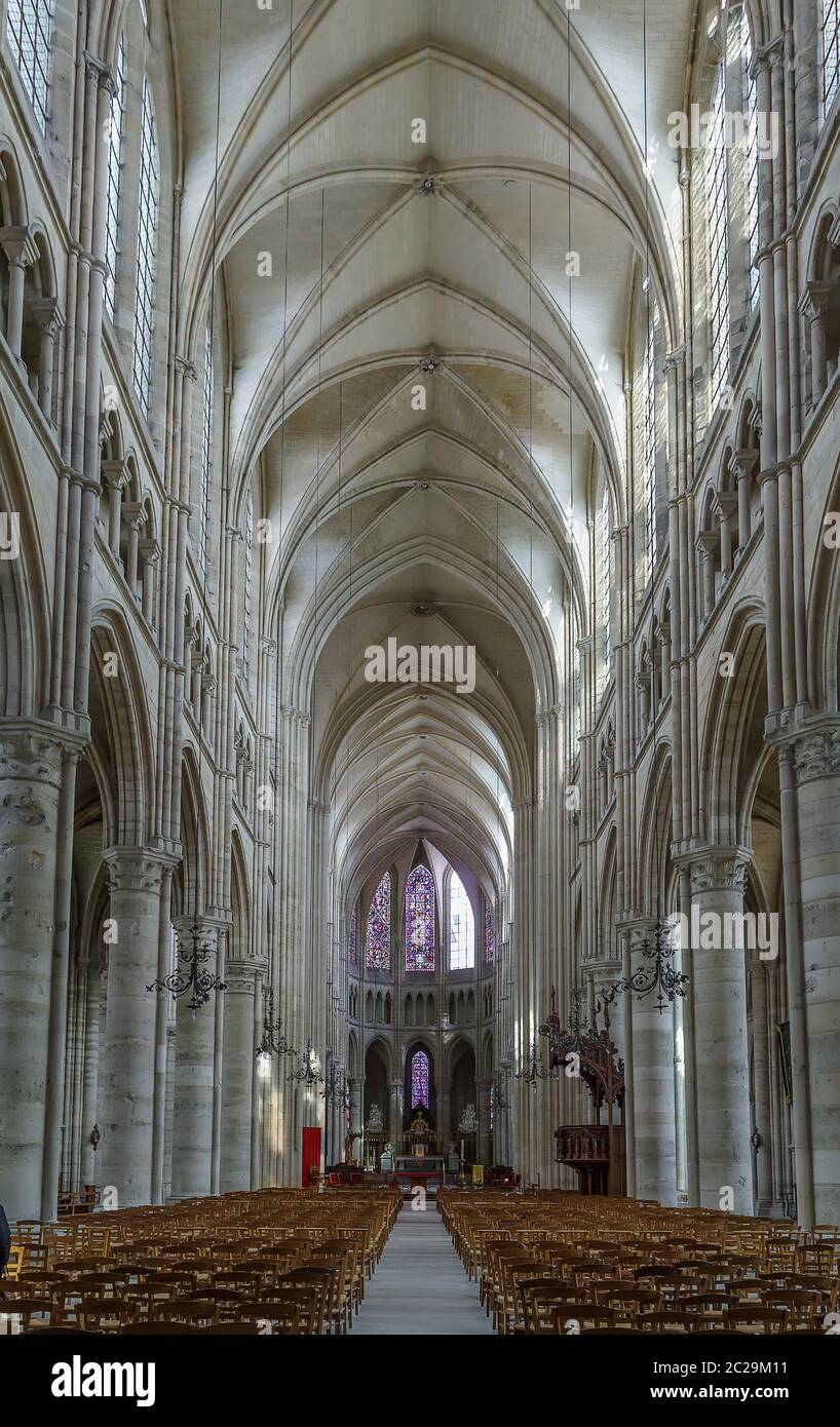 Cathédrale de Soissons, France Banque D'Images