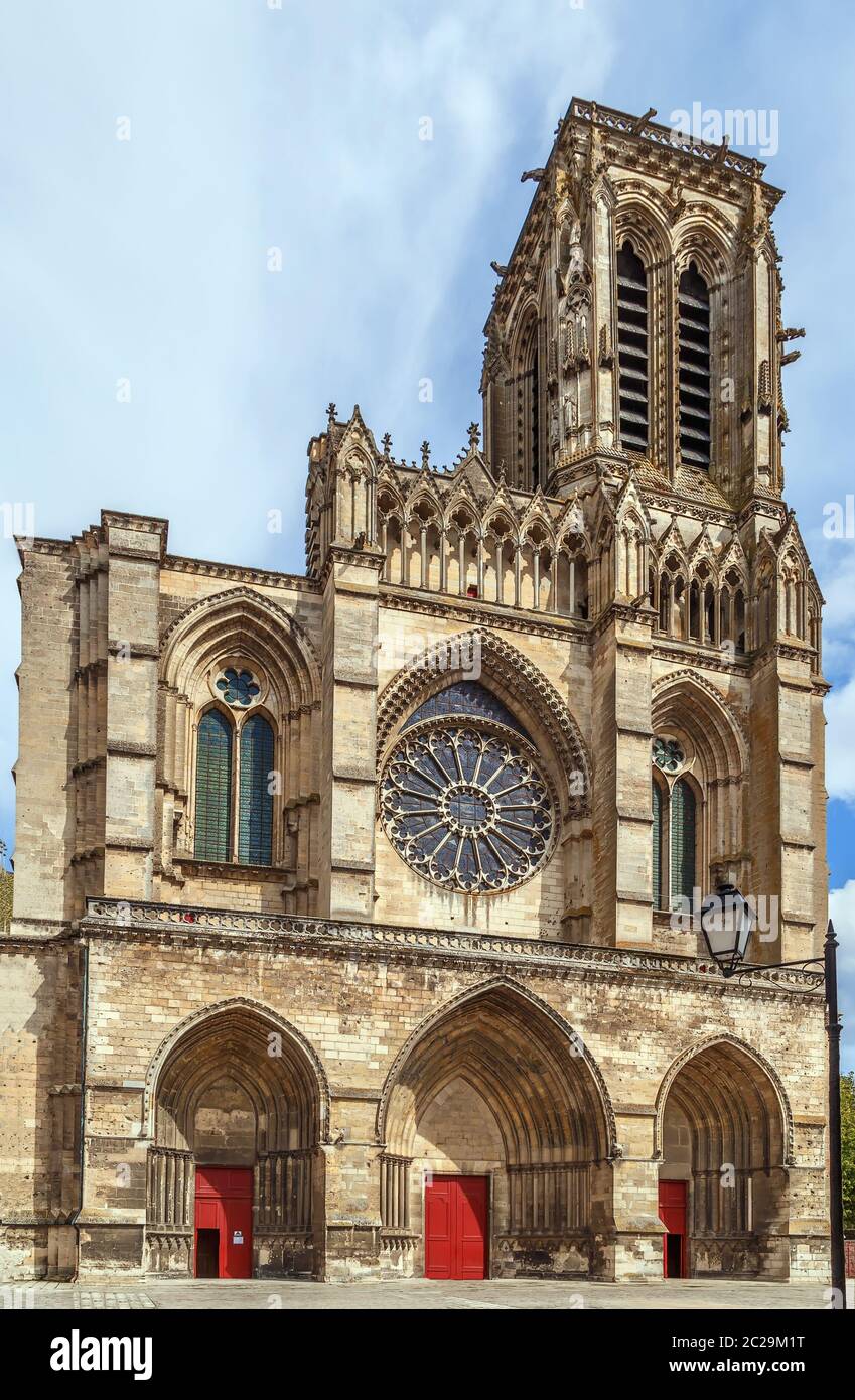 Cathédrale de Soissons, France Banque D'Images