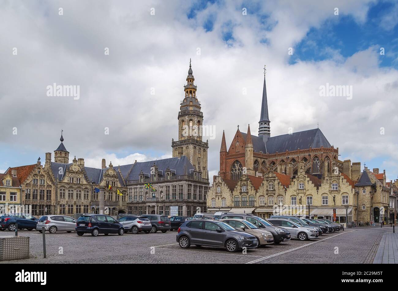 Place du marché, Veurne, Belgique Banque D'Images
