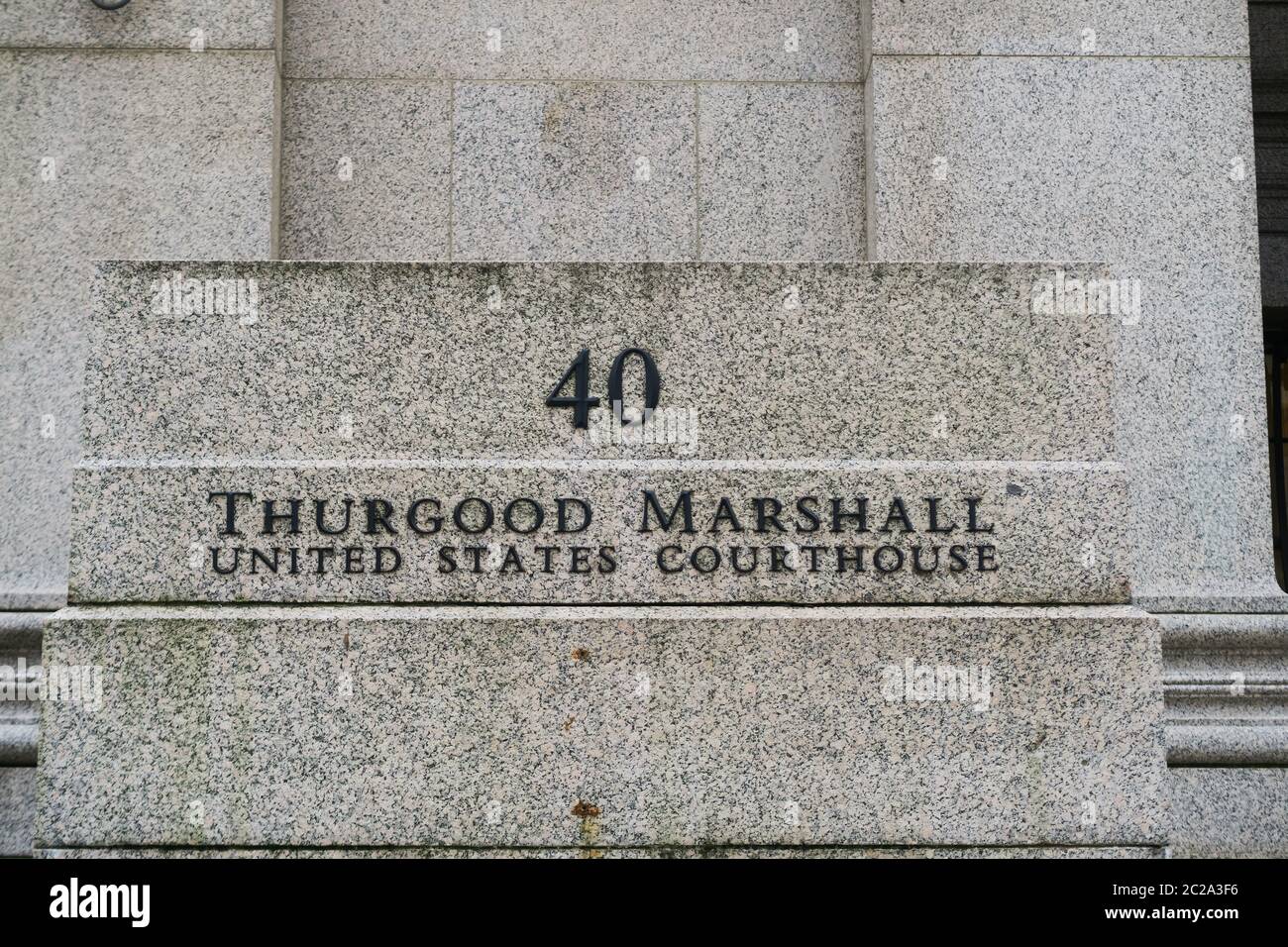 Thurgood Marshall États-Unis Palais de justice à New York. Banque D'Images