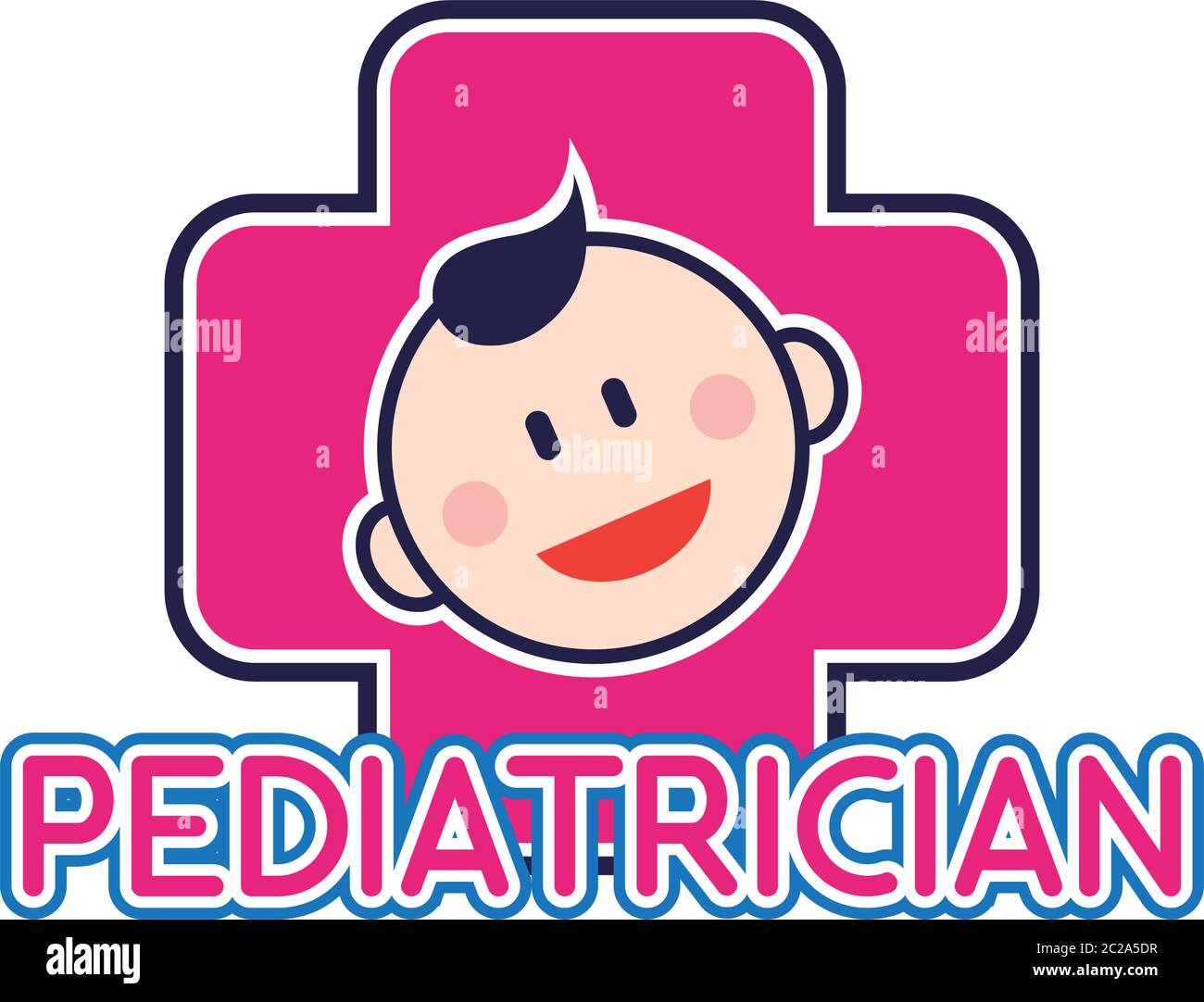 logo du pédiatre pour médecin ou clinique, illustration vectorielle Illustration de Vecteur