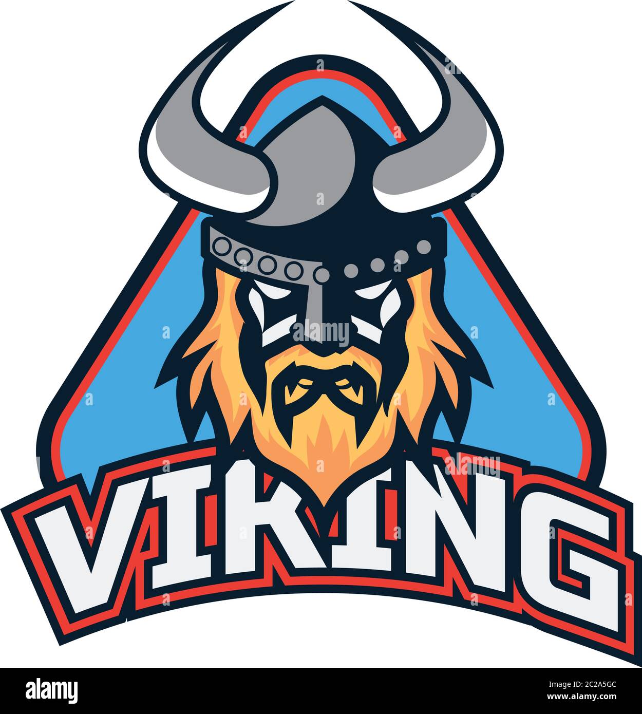 logo guerrier viking isolé sur fond blanc, illustration vectorielle Illustration de Vecteur
