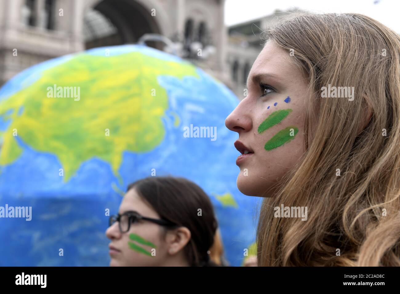 Grève des étudiants « vendredi pour l'avenir »; grève internationale contre le réchauffement climatique, à Milan. Banque D'Images