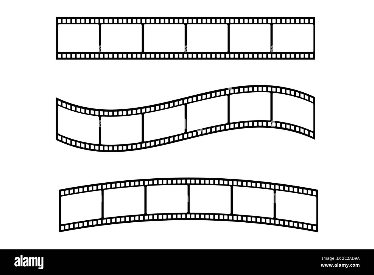 Bande de film de cinéma vierge vectoriel. Illustration de Vecteur