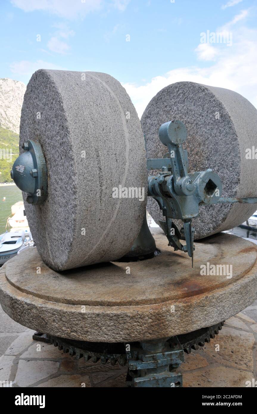 Moulin à huile à Igrane en Dalmatie Banque D'Images