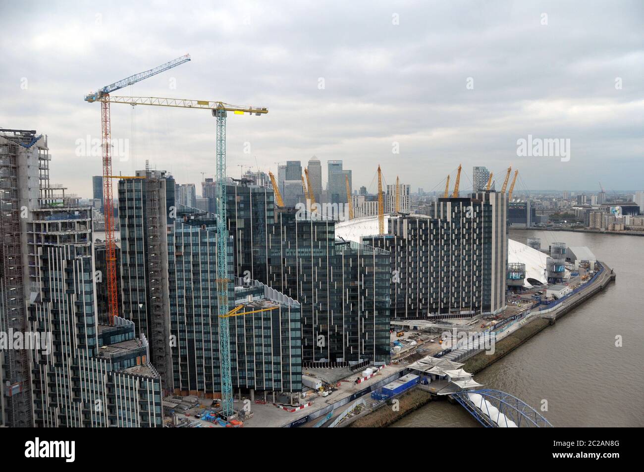 Landsacpe à Londres avec la Tamise Banque D'Images