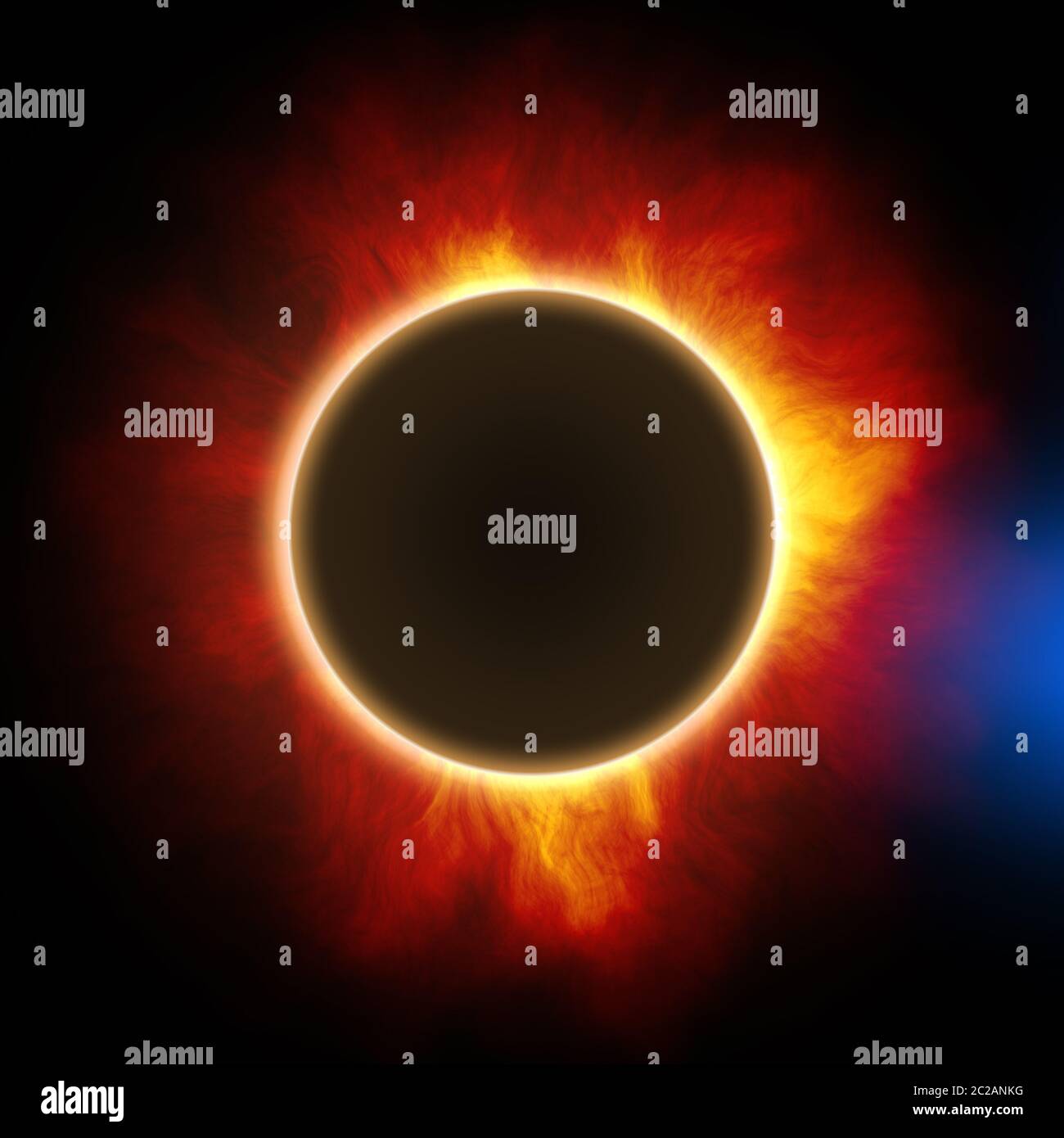 une illustration d'eclipse solaire totale Banque D'Images