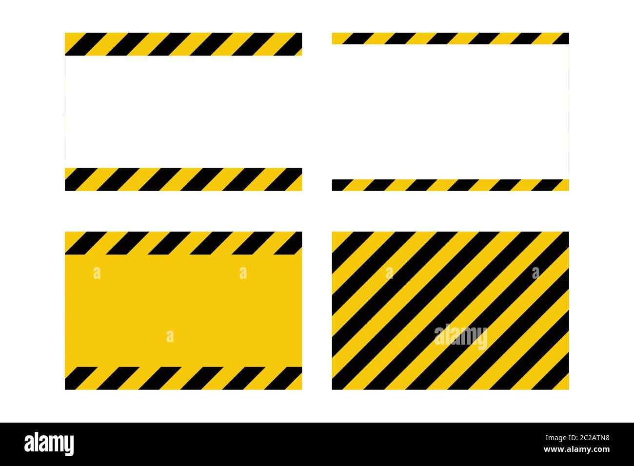 Arrière-plan rayé en ligne noire et jaune. Ruban de mise en garde Illustration de Vecteur