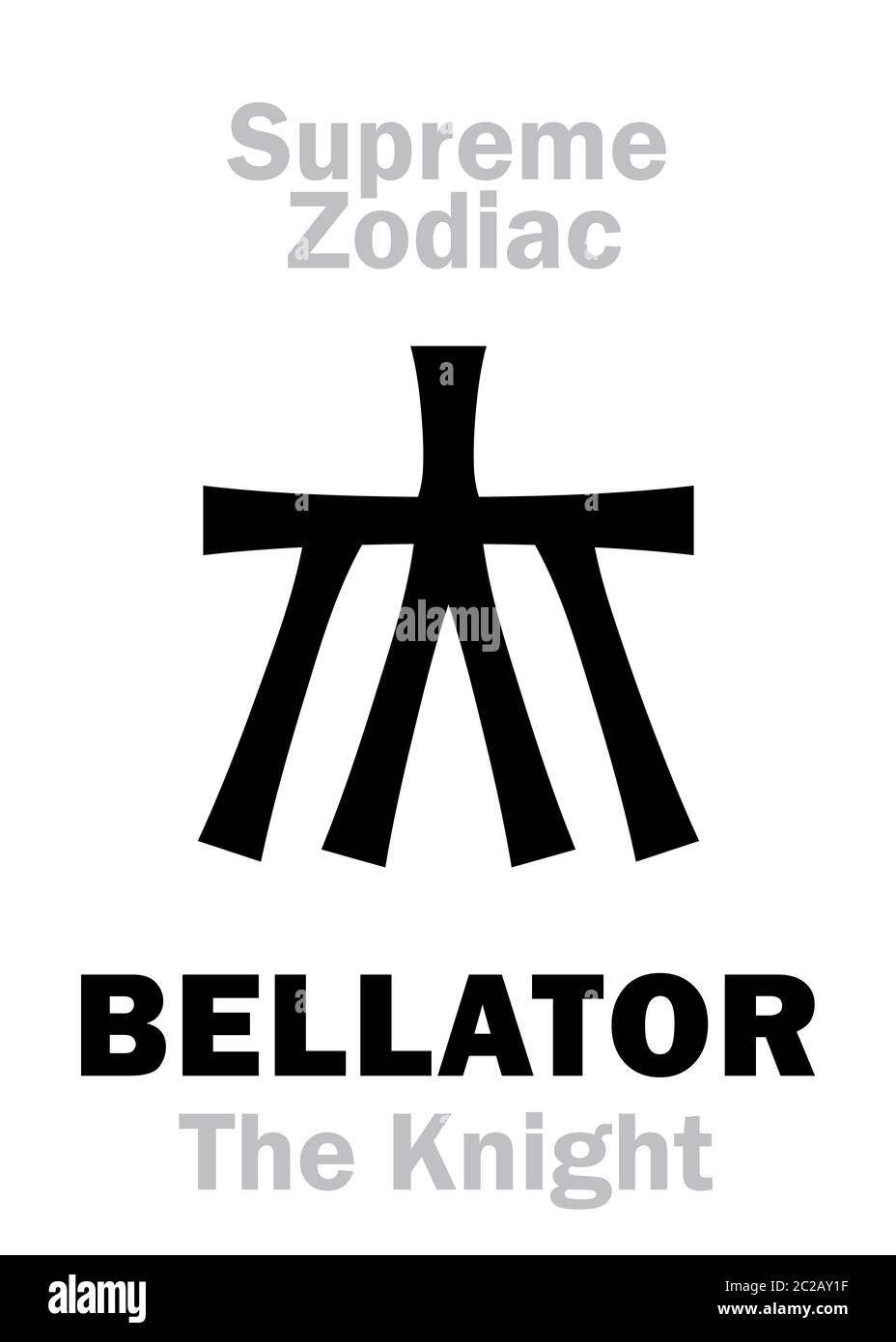 Astrologie: Zodiac suprême: BELLATOR (le guerrier / le Chevalier) = Hercules Banque D'Images
