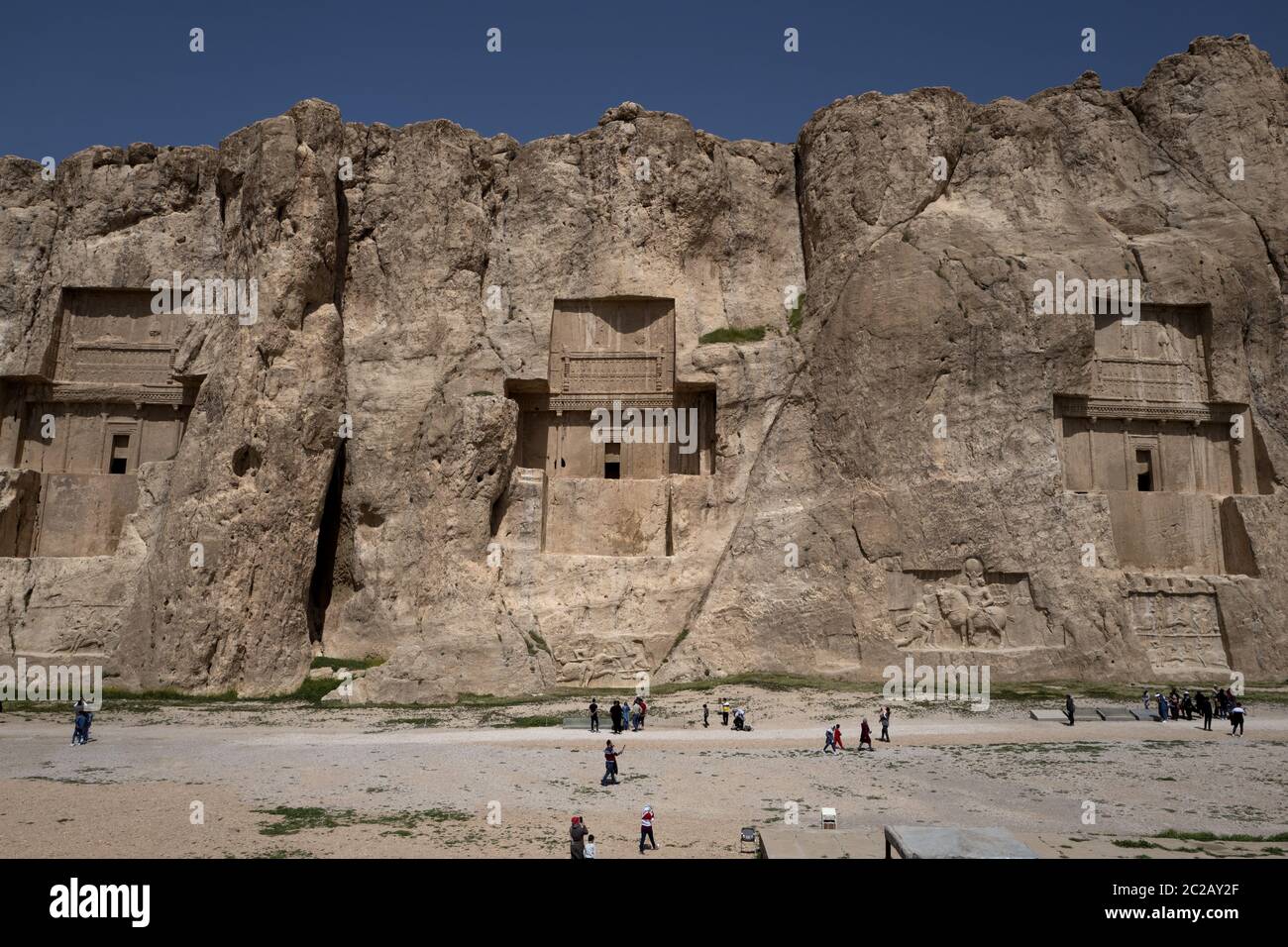 L'ancienne nécropole des rois Achéménides à Naqsh-e Rustam, en Iran Banque D'Images
