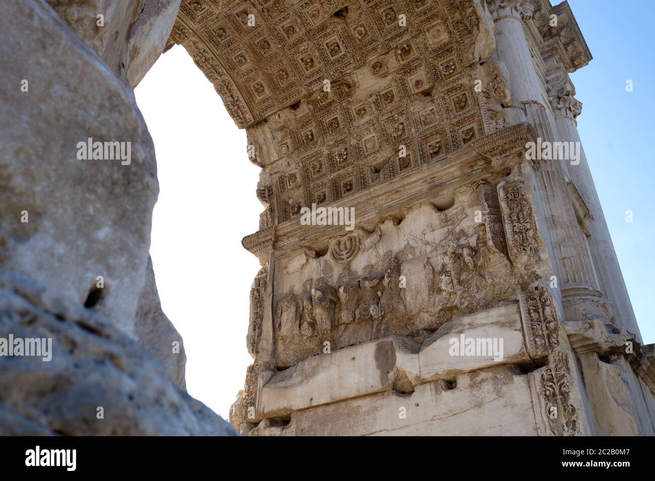 Site archéologique du forum romain, à Rome, Italie Banque D'Images