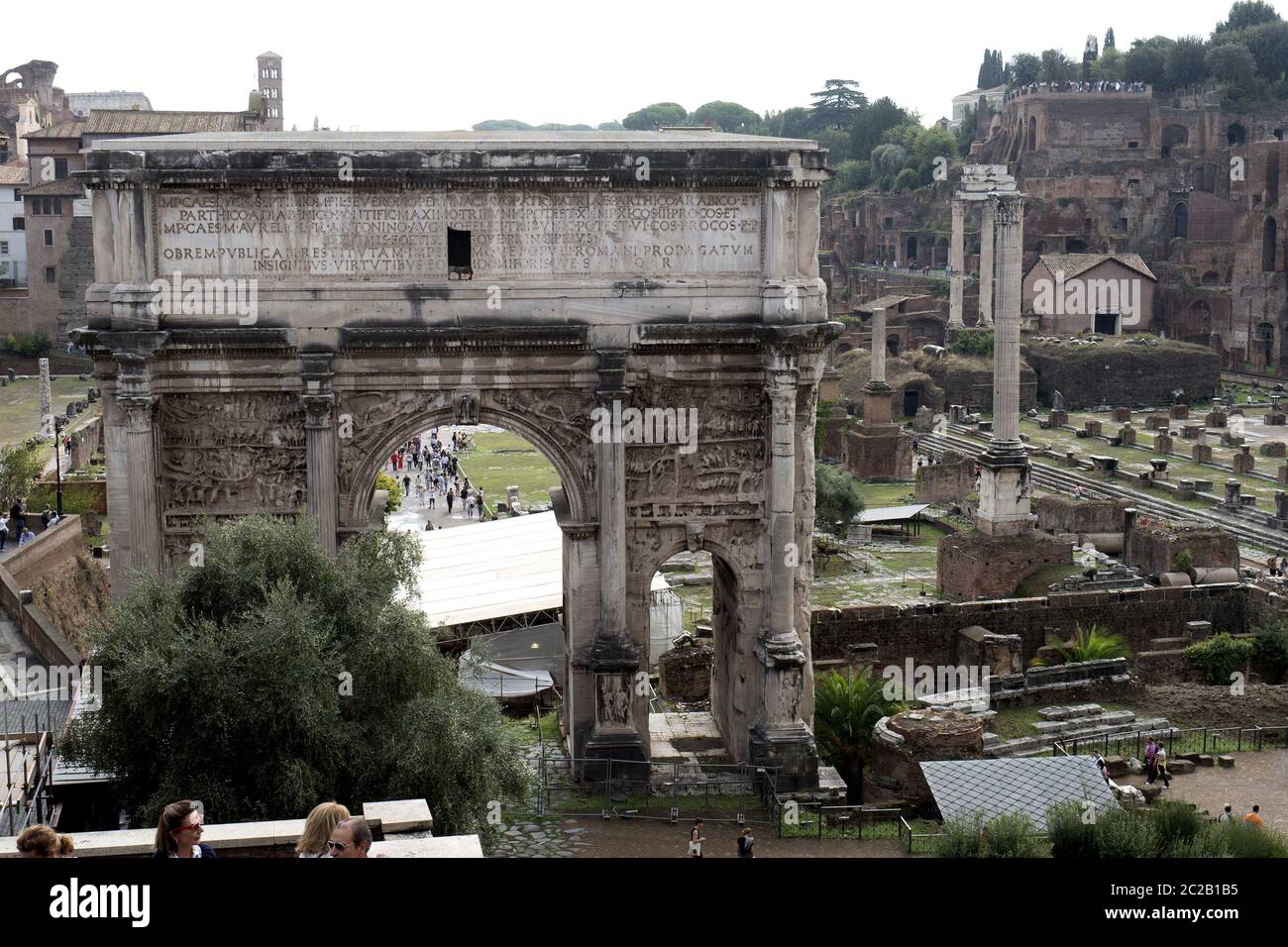 Site archéologique du forum romain, à Rome, Italie Banque D'Images