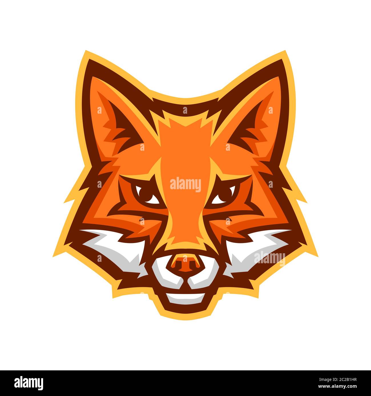Dessin Tête De Renard Stylisé Tête de renard stylisée mascotte Image Vectorielle Stock - Alamy