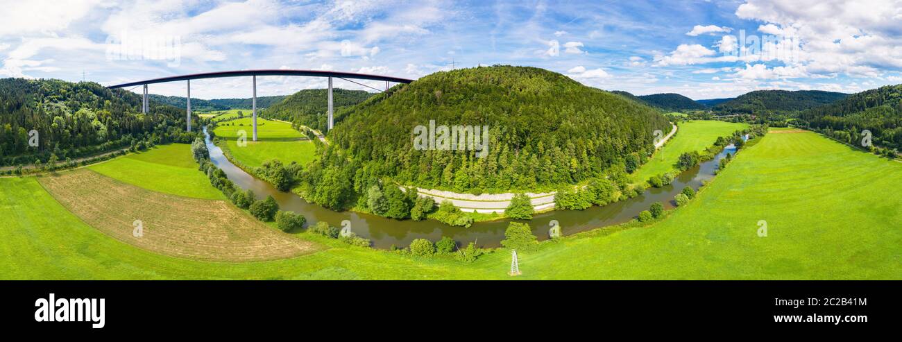 Neckar Viaduct à Weitingen Banque D'Images