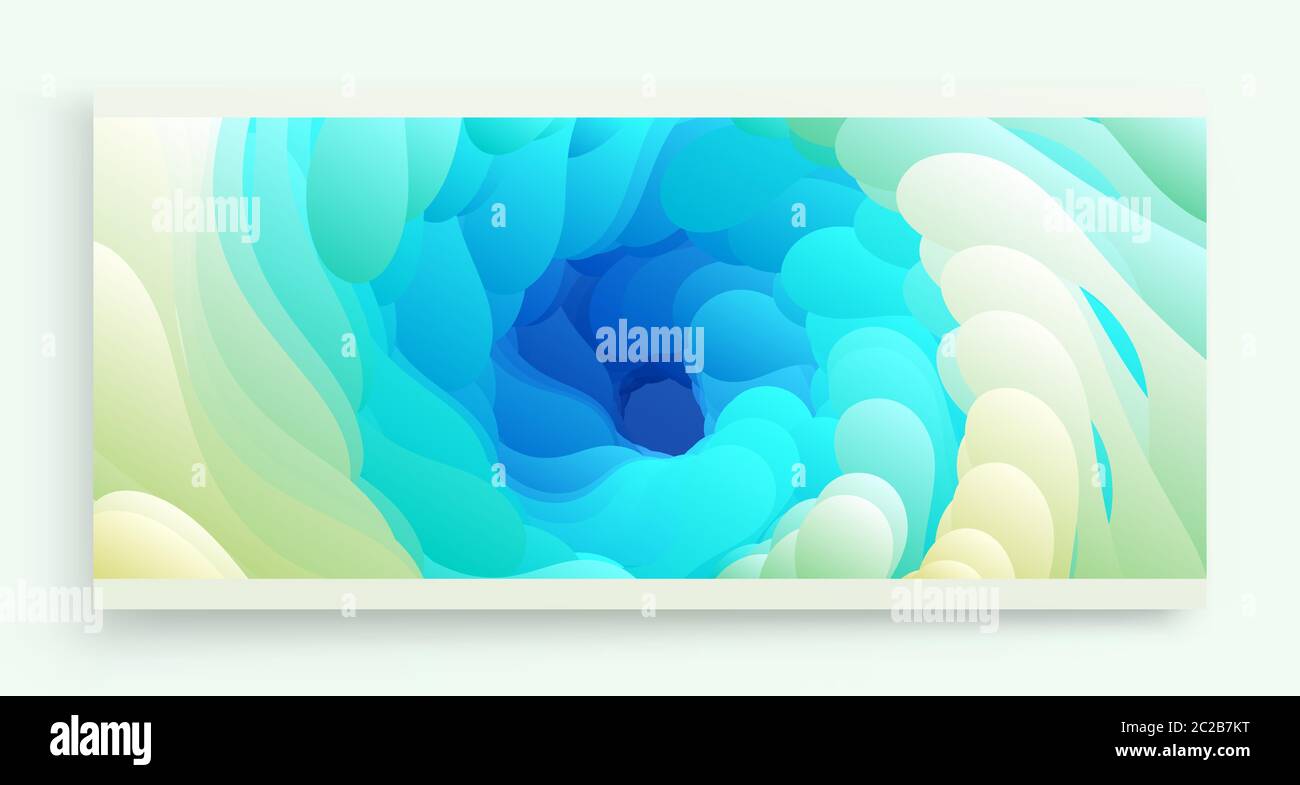 Arrière-plan liquide abstrait. Peinture tournoyée. Vortex de peinture numérique. illustration vectorielle 3d. Illustration de Vecteur