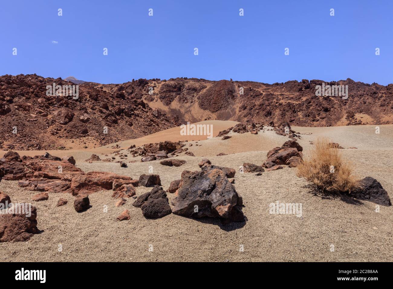 Les champs de lave de la caldera de Las Canadas du volcan Teide. Tenerife, Espagne Banque D'Images