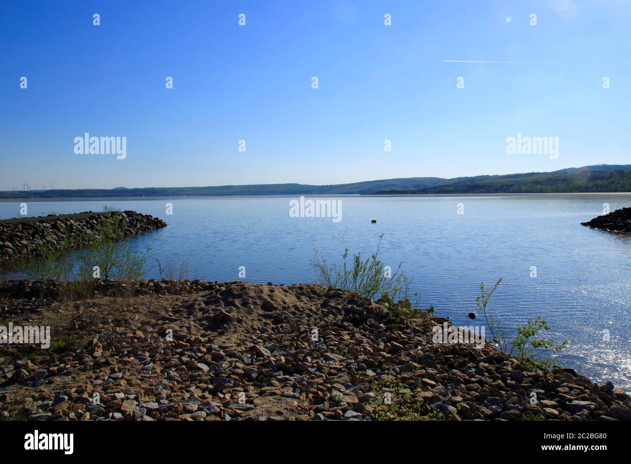 Berzdorfer See près de Görlitz en Saxe Banque D'Images