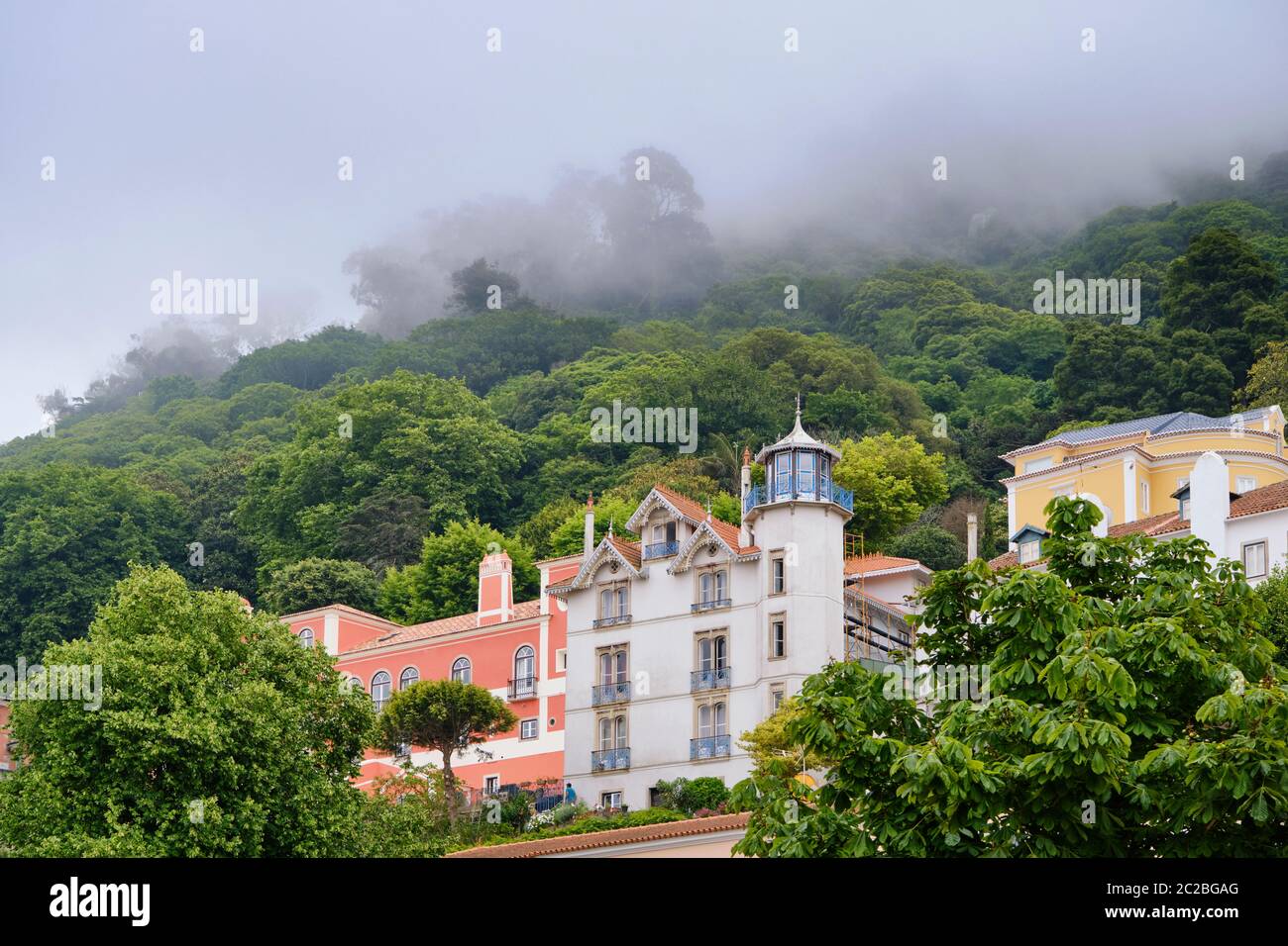 Vieille ville de Sintra. Un site classé au patrimoine mondial de l'UNESCO. Portugal Banque D'Images