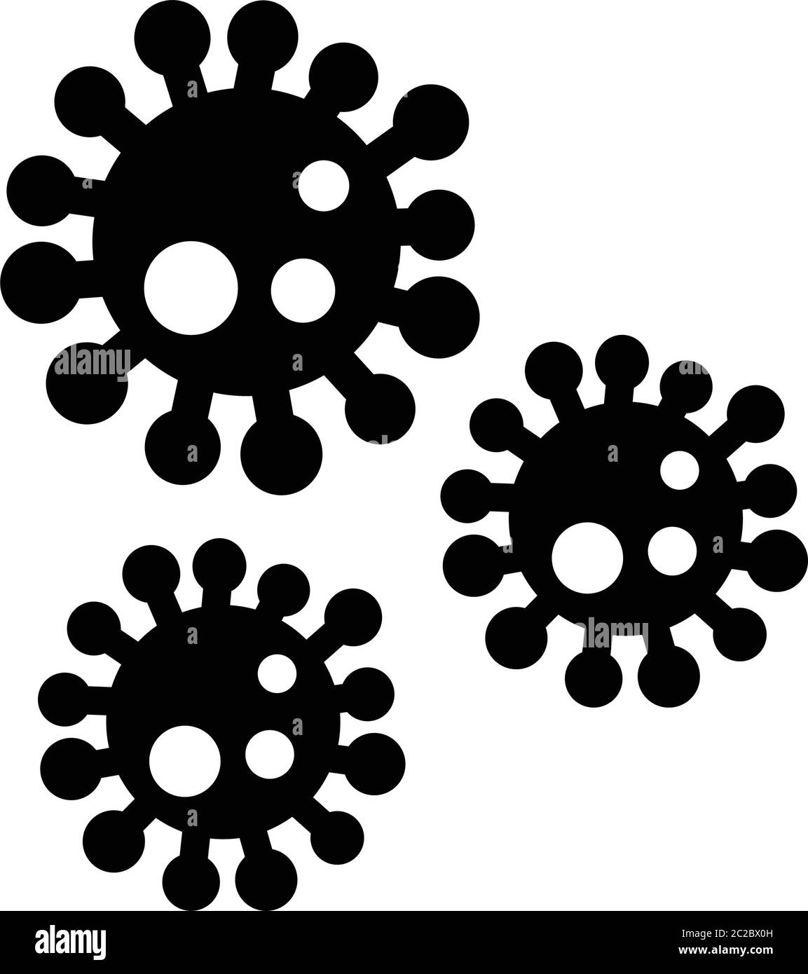 Microbes vecteurs du coronavirus symbolisant l'épidémie du coronavirus Illustration de Vecteur
