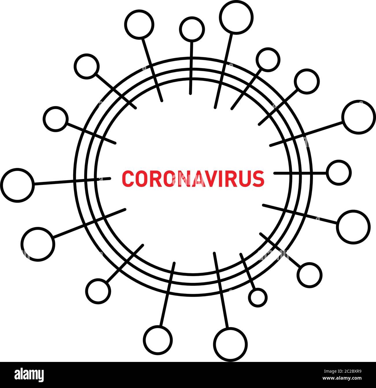 Microbes vecteurs du coronavirus symbolisant l'épidémie du coronavirus Illustration de Vecteur