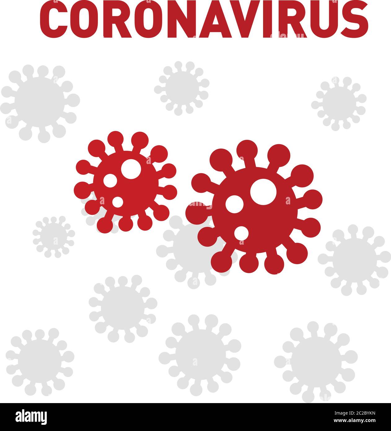 Microbes vecteurs du coronavirus symbolisant l'épidémie du coronavirus Illustration de Vecteur