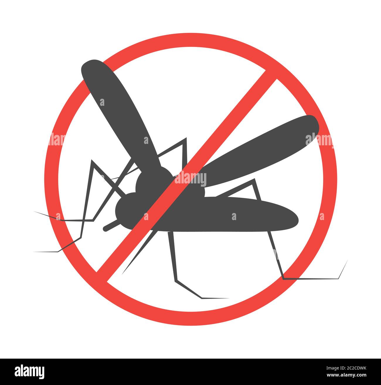 Illustration du panneau Stop Zika et paludisme. Icône de prévention des insectes. Protection contre les insectes et les dangers les moustiques sont montrés. Illustration de Vecteur