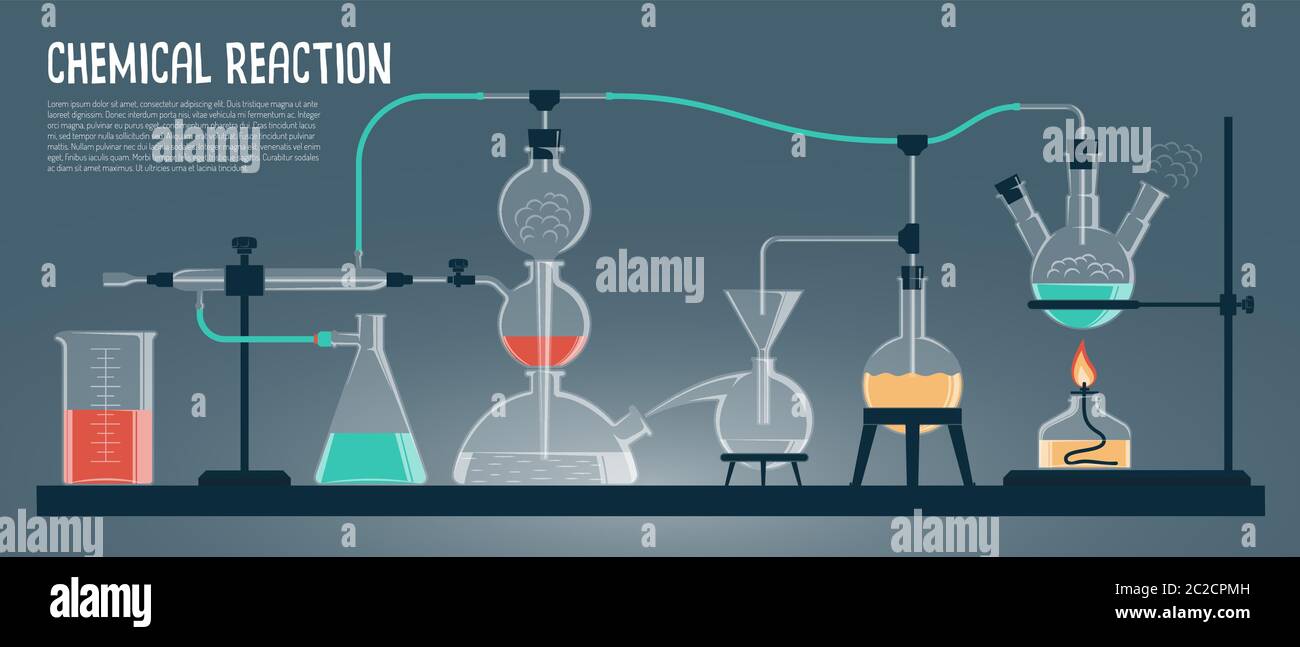 Expérience chimique Illustration de Vecteur