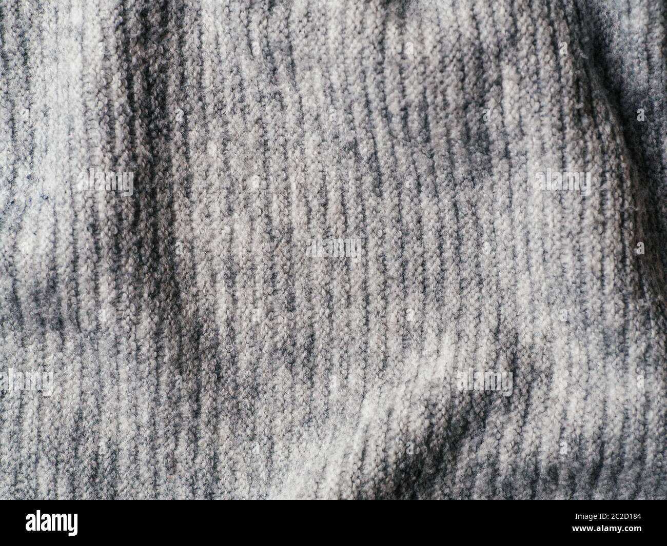 Texture du tissu du pull gris Banque D'Images