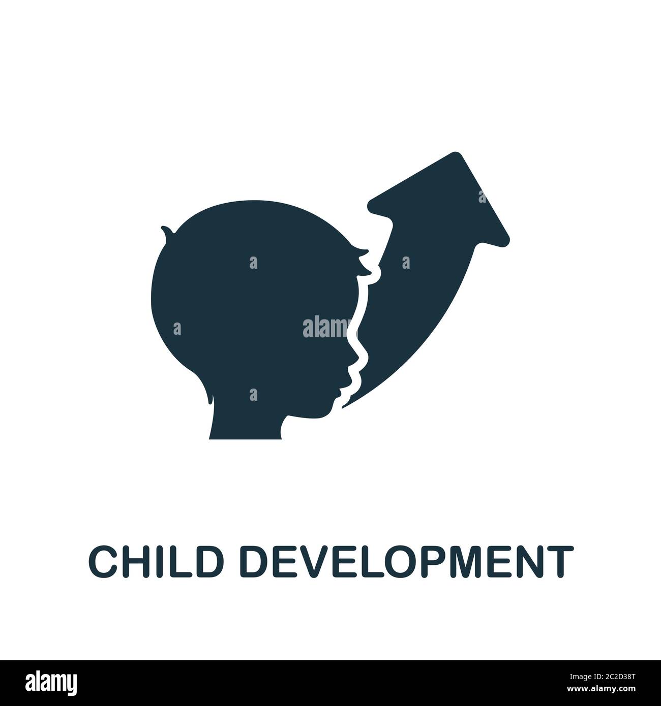Icône développement de l'enfant. Icône de développement enfant simple monochrome pour modèles, conception Web et infographies Illustration de Vecteur