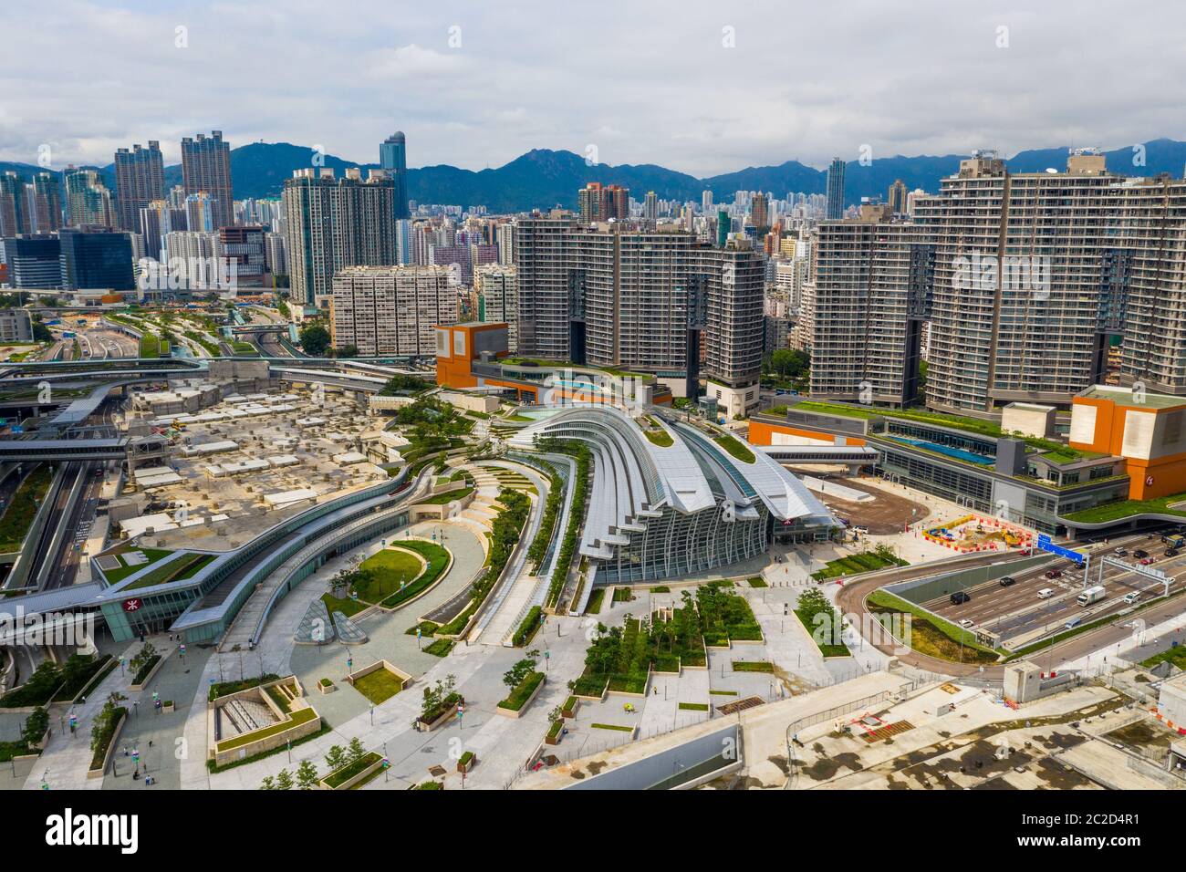 Austin, Hong Kong 09 mai 2019 : vue de dessus de la gare de Hong Kong kowloon ouest Banque D'Images