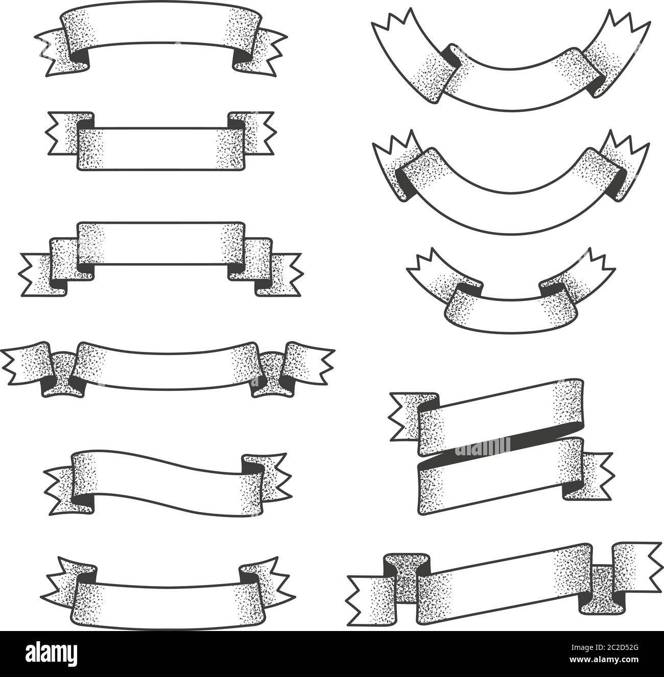 Bannières rétro vierges vintage pour logos Illustration de Vecteur